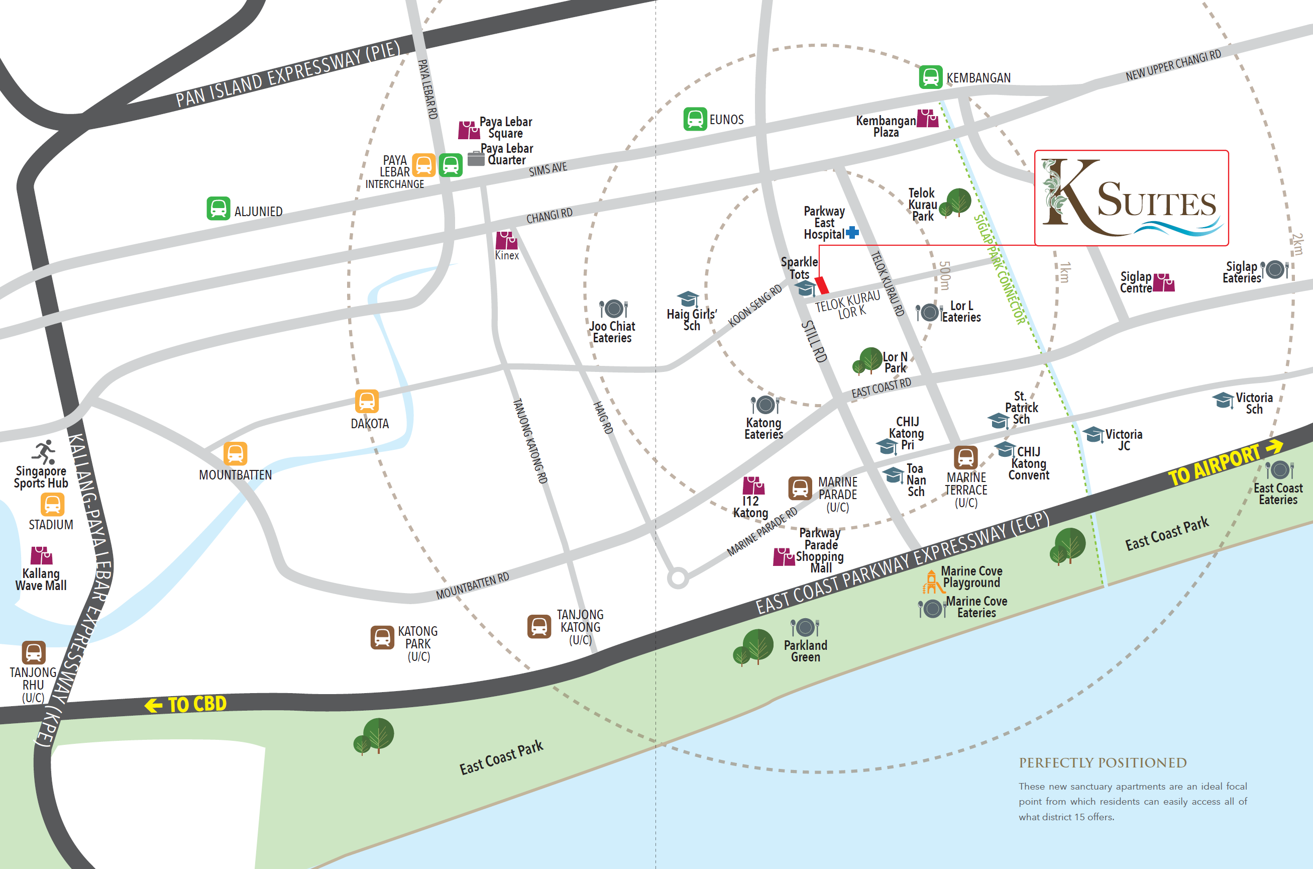 K Suites Location Map